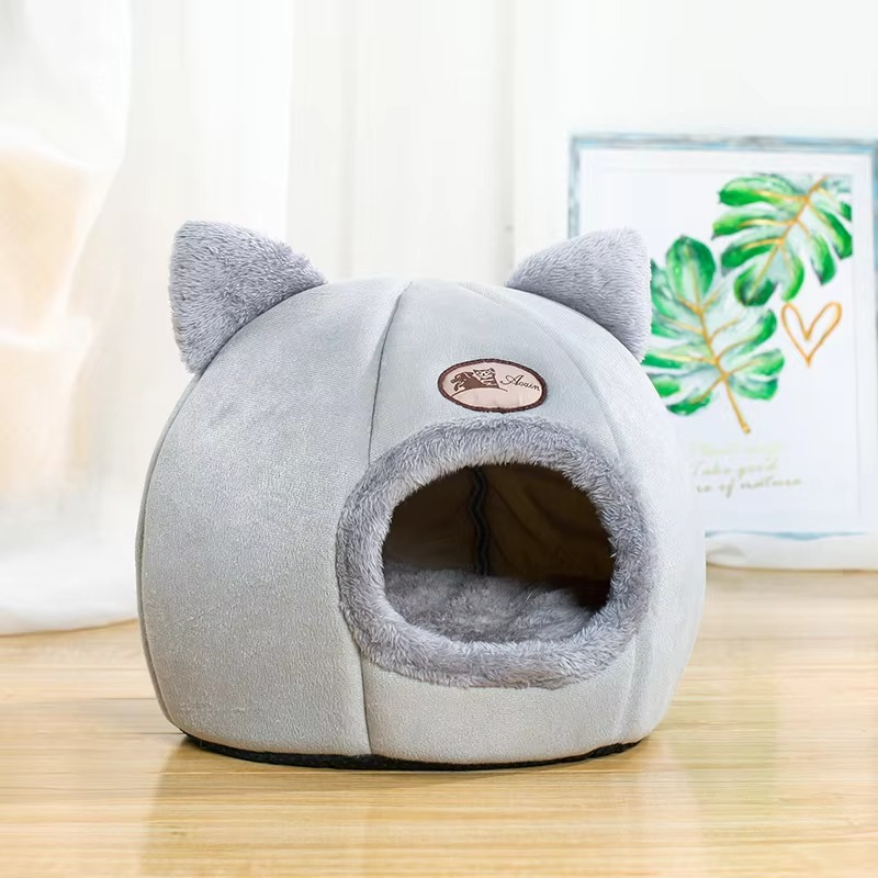 Cozy Cave Vinter Katt- og Lite Hundeseng Luvikno