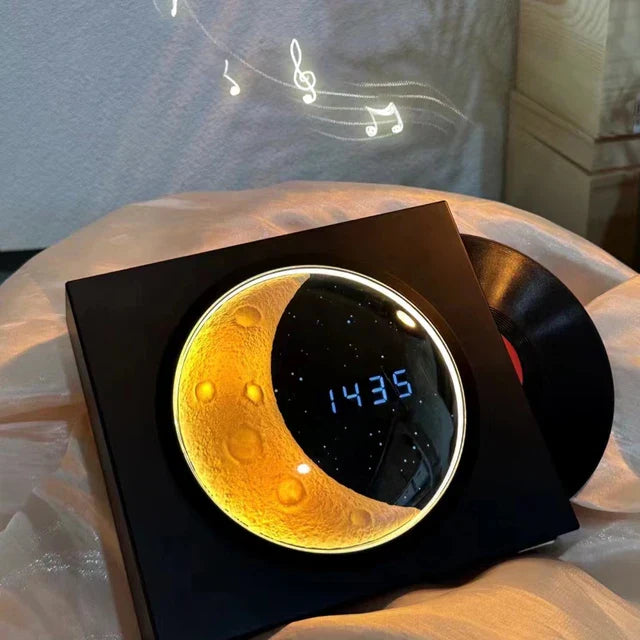 Månelampe med musikk og LED nattlys – Stemningsbelysning med Bluetooth-høyttaler | Luvikno