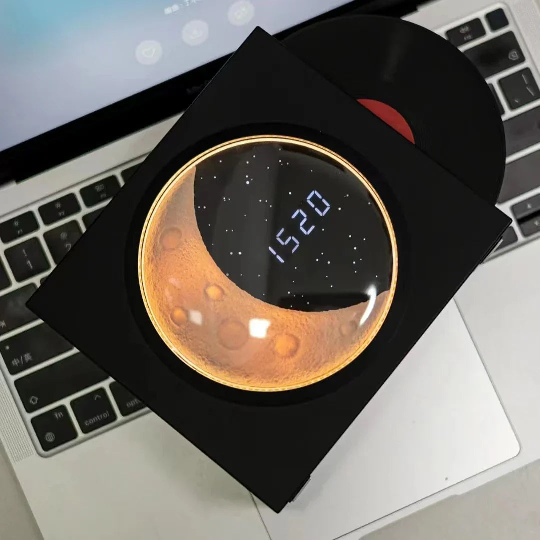 Månelampe med musikk og LED nattlys – Stemningsbelysning med Bluetooth-høyttaler | Luvikno