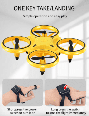 Drone-Hånd-Quadcopter (med LED-lys og kul loop-funksjon) | Luvikno
