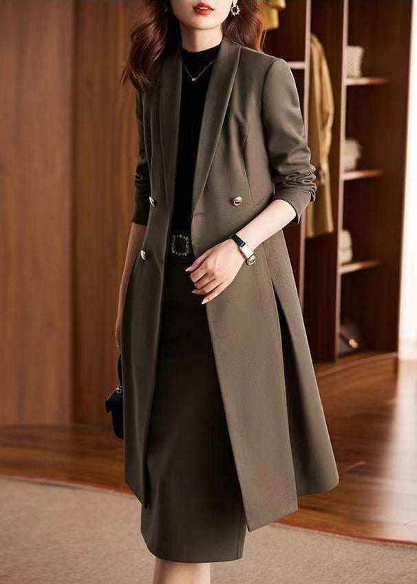 Luvik | Brun bomull trench coat dobbeltspent