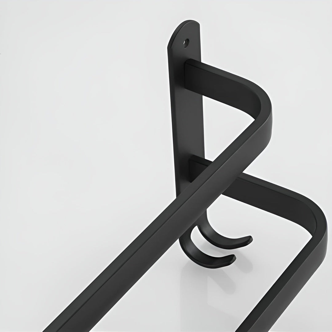 HangEase 3-lags veggmontert håndklehylle – Aluminium plassbesparende design | Luvikno