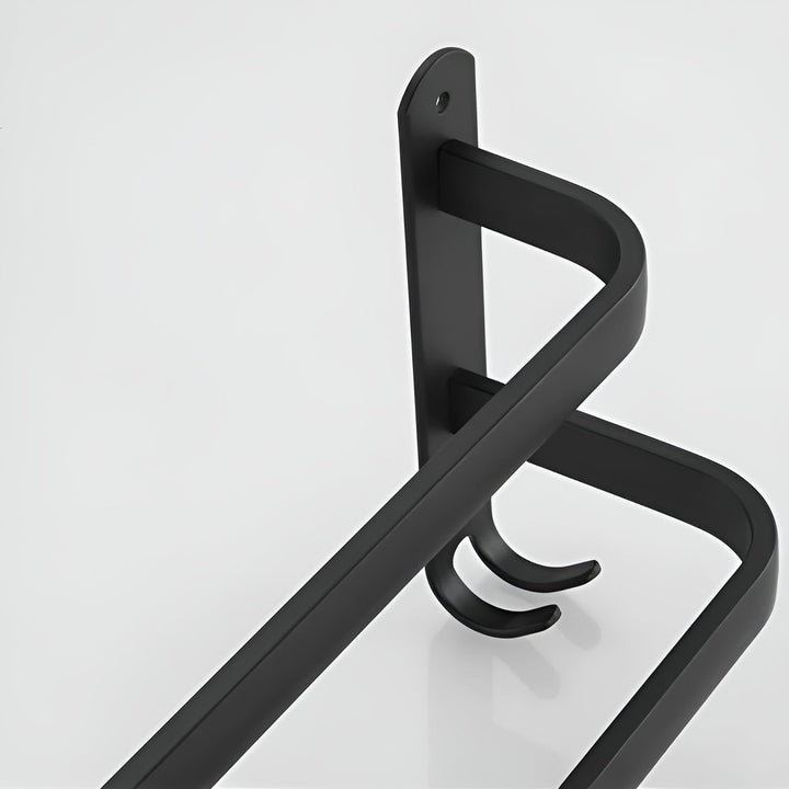 HangEase 3-lags veggmontert håndklehylle – Aluminium plassbesparende design | Luvikno