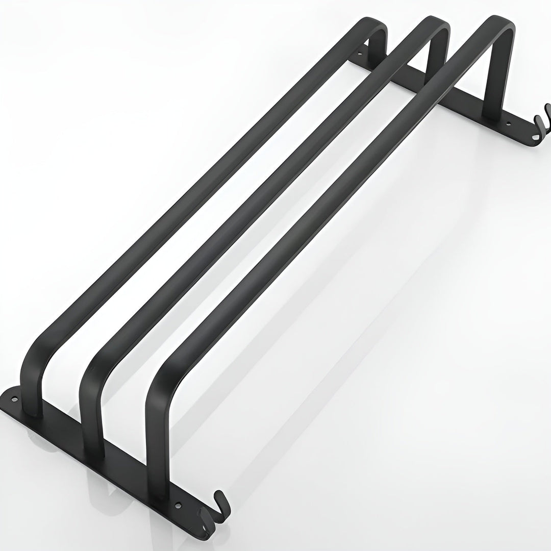 HangEase 3-lags veggmontert håndklehylle – Aluminium plassbesparende design | Luvikno