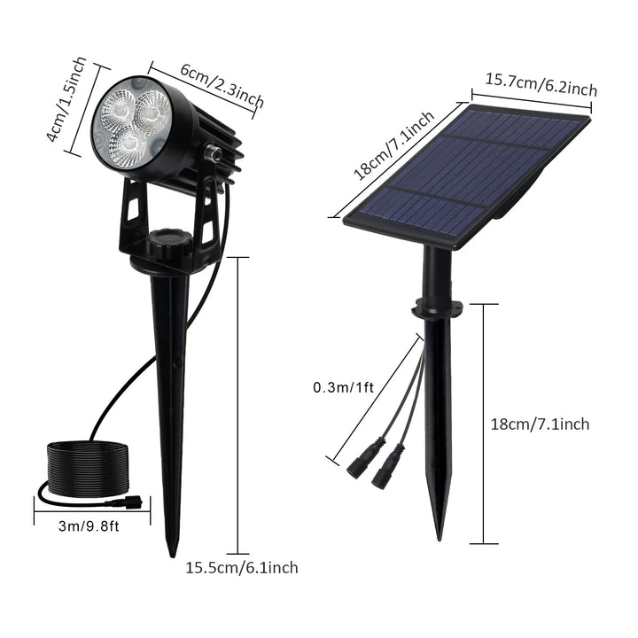 Solar Spotlights 5-delt sett Luvikno