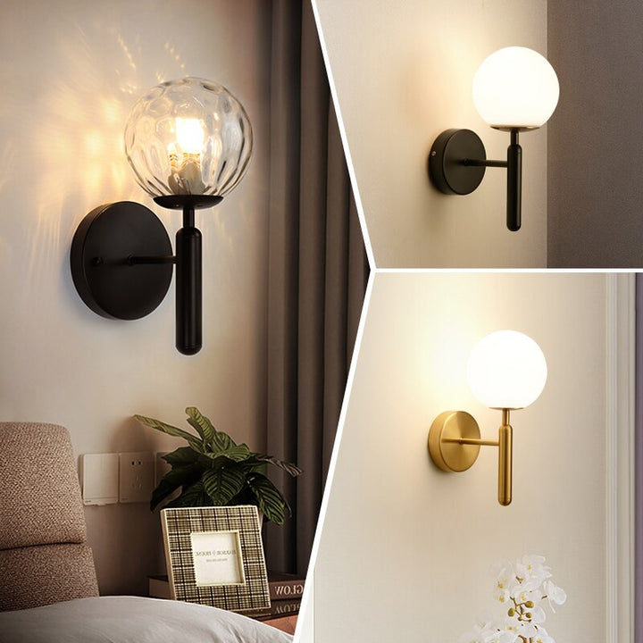 Moderne Glass Rund Vegglampe | Luvikno