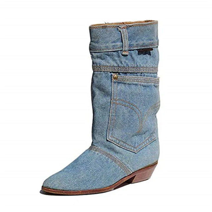 Luvik - Jeans ankelsko med liten hæl