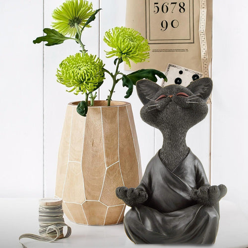 Whimsical Buddha Cat Figur Figur | Luvikno