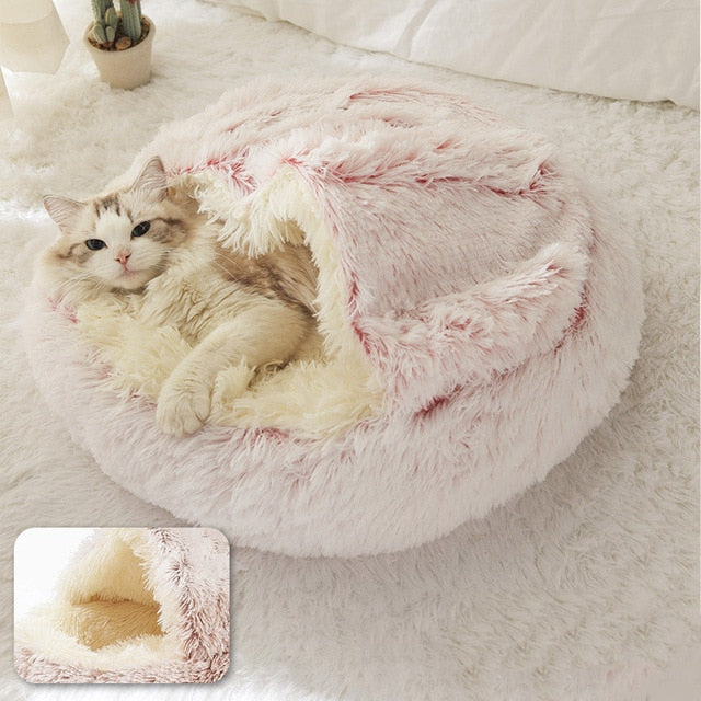 Rund Plysj Hundeseng | Luvikno