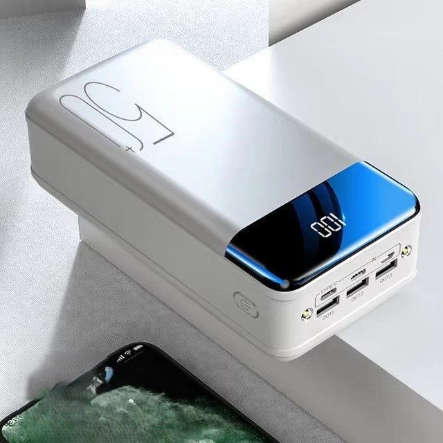 Luvikno | 50,000mAh Ultra-Høy Kapasitet Power Bank – Super Rask Lading for Telefoner, Nettbrett & Laptoper