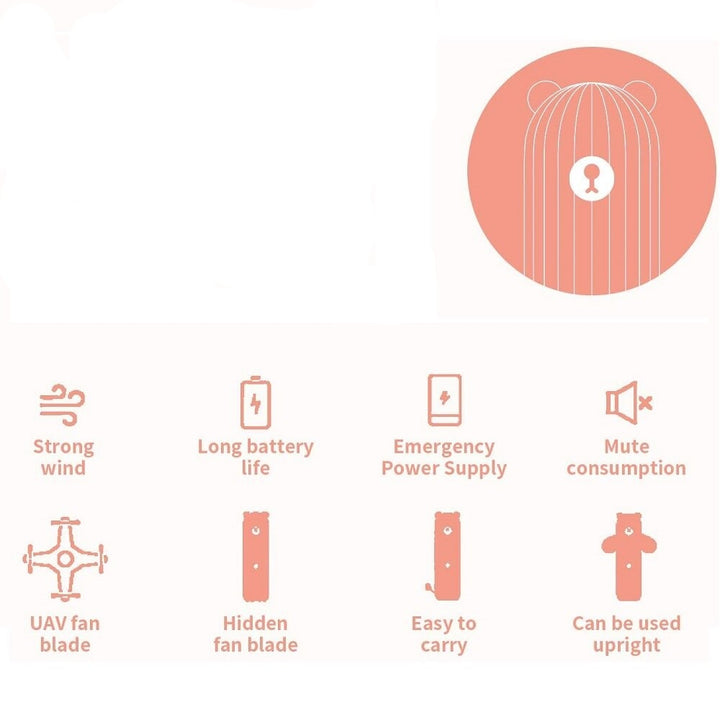 Bear Mini Portable Fan | Luvikno