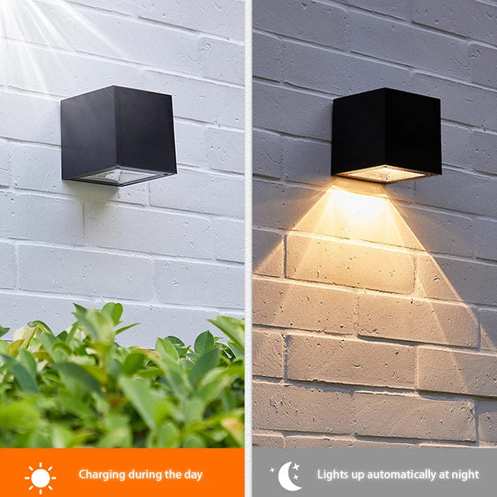 2 i 1 Solcellevegglampe for utendørsbruk | Luvikno