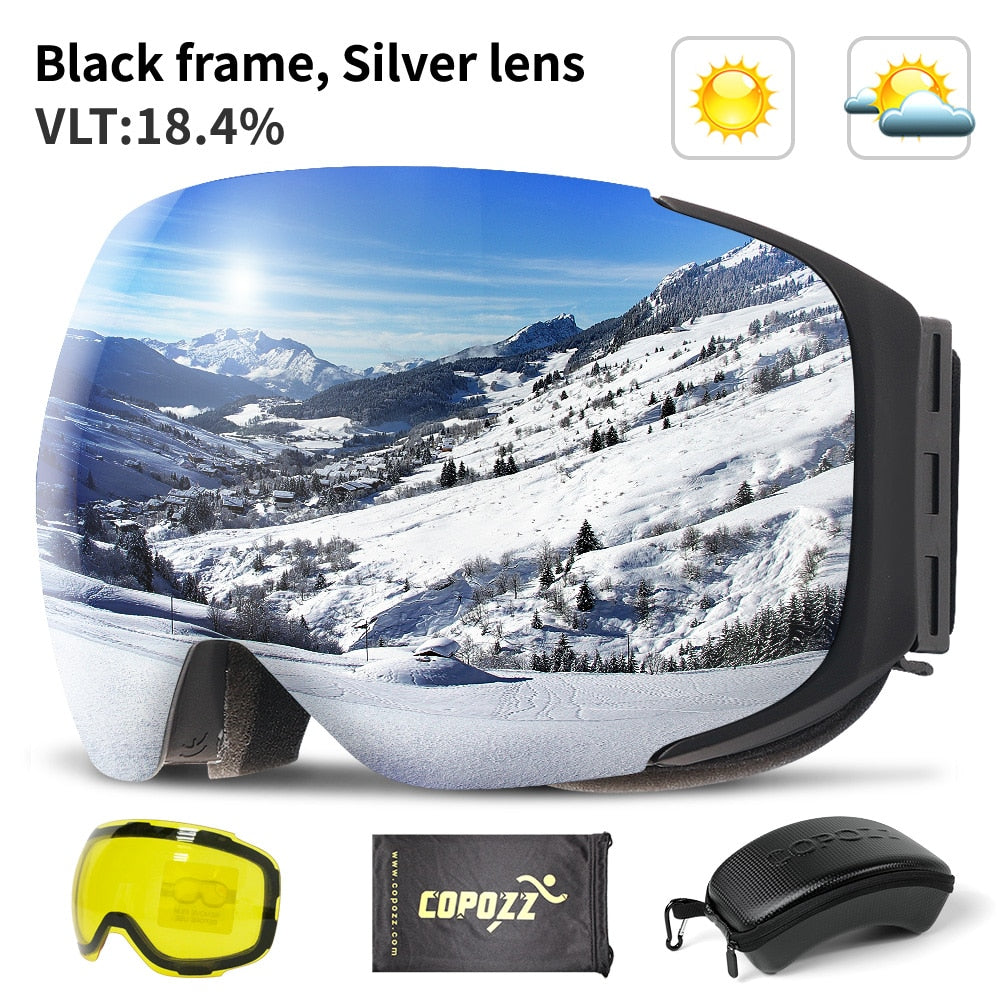Magnetisk UV-beskyttelse anti-dugg ski goggles | Luvikno