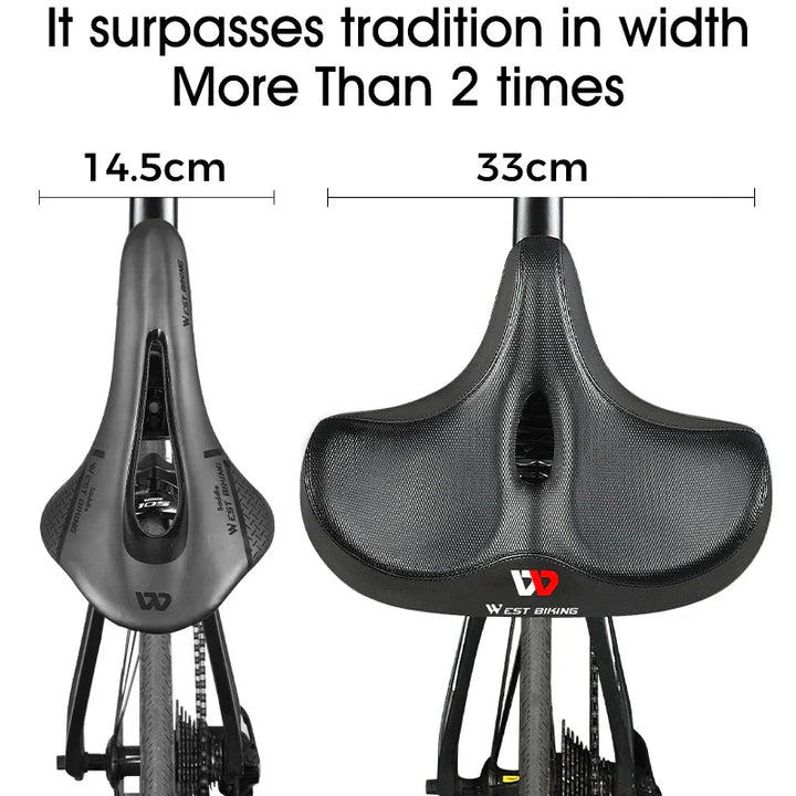 Luvikno | Ergonomisk Sykling sete med Tykk Polstring - Det Mest Komfortable Sykkelsetet for MTB og Landeveissykler, Pustende Design