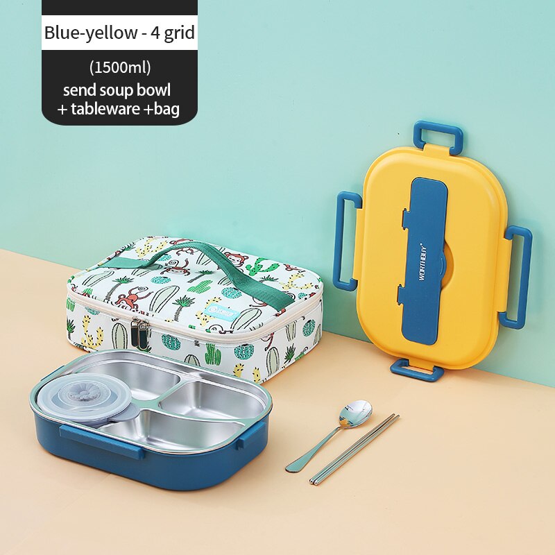 Rustfritt Stål Multi Rom Kids Matboks | Luvikno