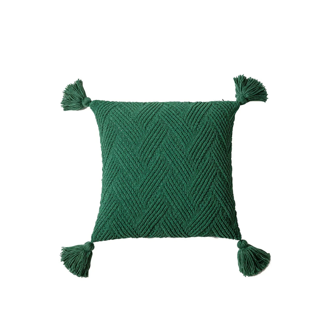 Luvikno | Chic Chenille Putetrekk med Nordiske Pom Poms - Luksus Komfort