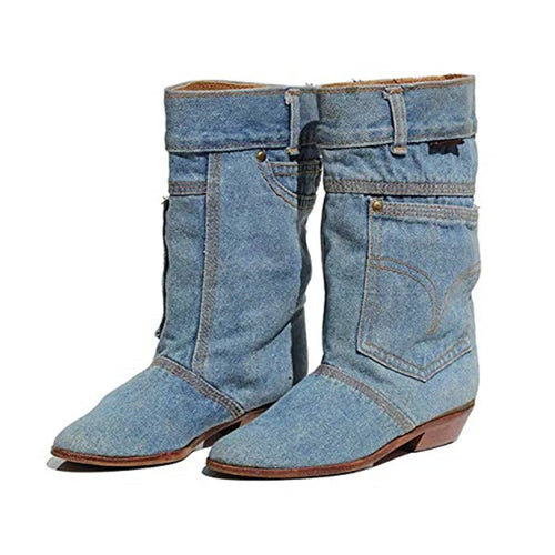 Luvik - Jeans ankelsko med liten hæl