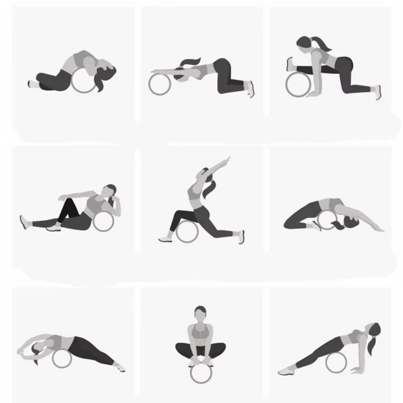 Premium Tre Yoga Hjul for Rygstretching og Fullkroppsbalanstrening Luvikno