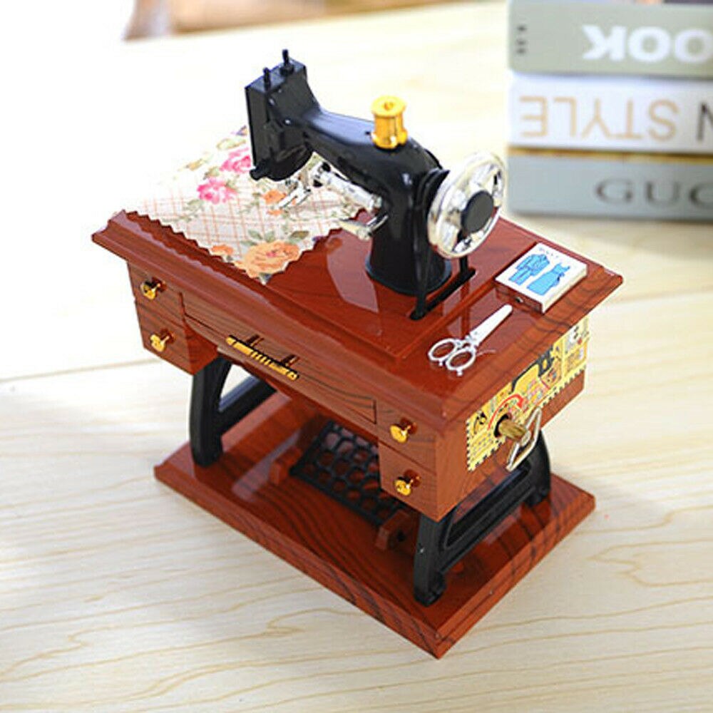 Mini Craft Retro Sewing Machine Decor | Luvikno