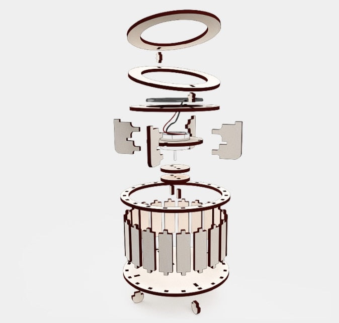 Eco Engineer Solar Energy Wooden Decor | Luvikno
