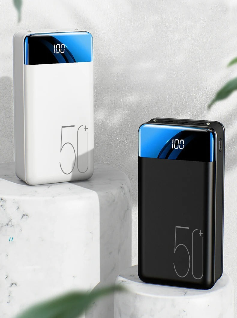 Luvikno | 50,000mAh Ultra-Høy Kapasitet Power Bank – Super Rask Lading for Telefoner, Nettbrett & Laptoper