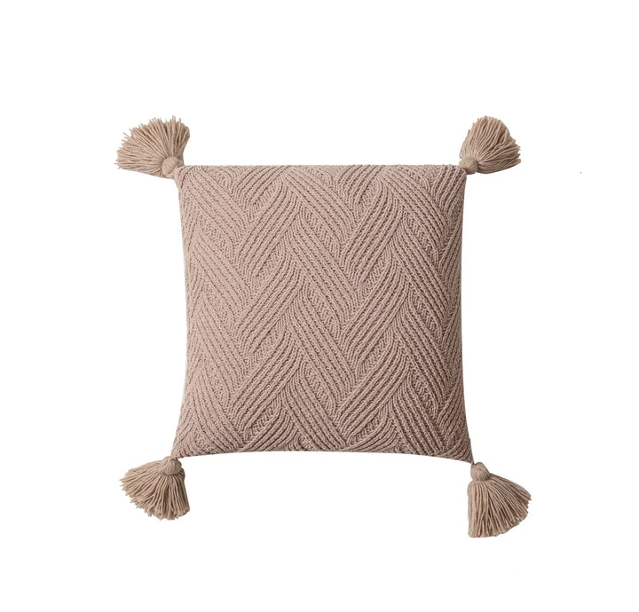 Luvikno | Chic Chenille Putetrekk med Nordiske Pom Poms - Luksus Komfort