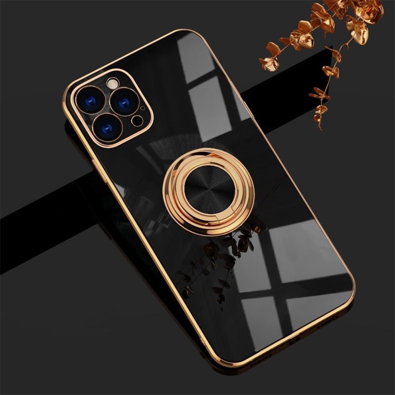 iPhone-deksel med metallstativ ring Luvikno