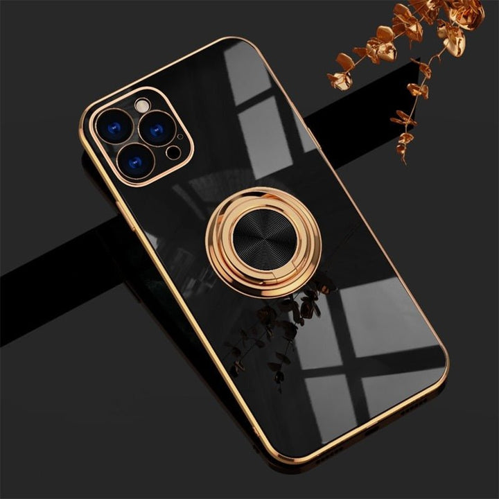 iPhone-deksel med metallstativ ring Luvikno