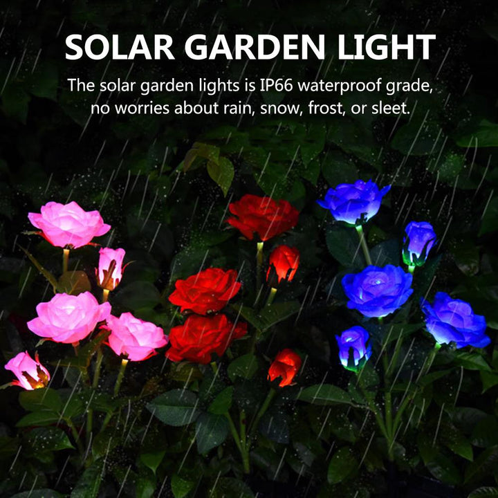 LED Solcelle Rose Dekorativ Lys | Luvikno