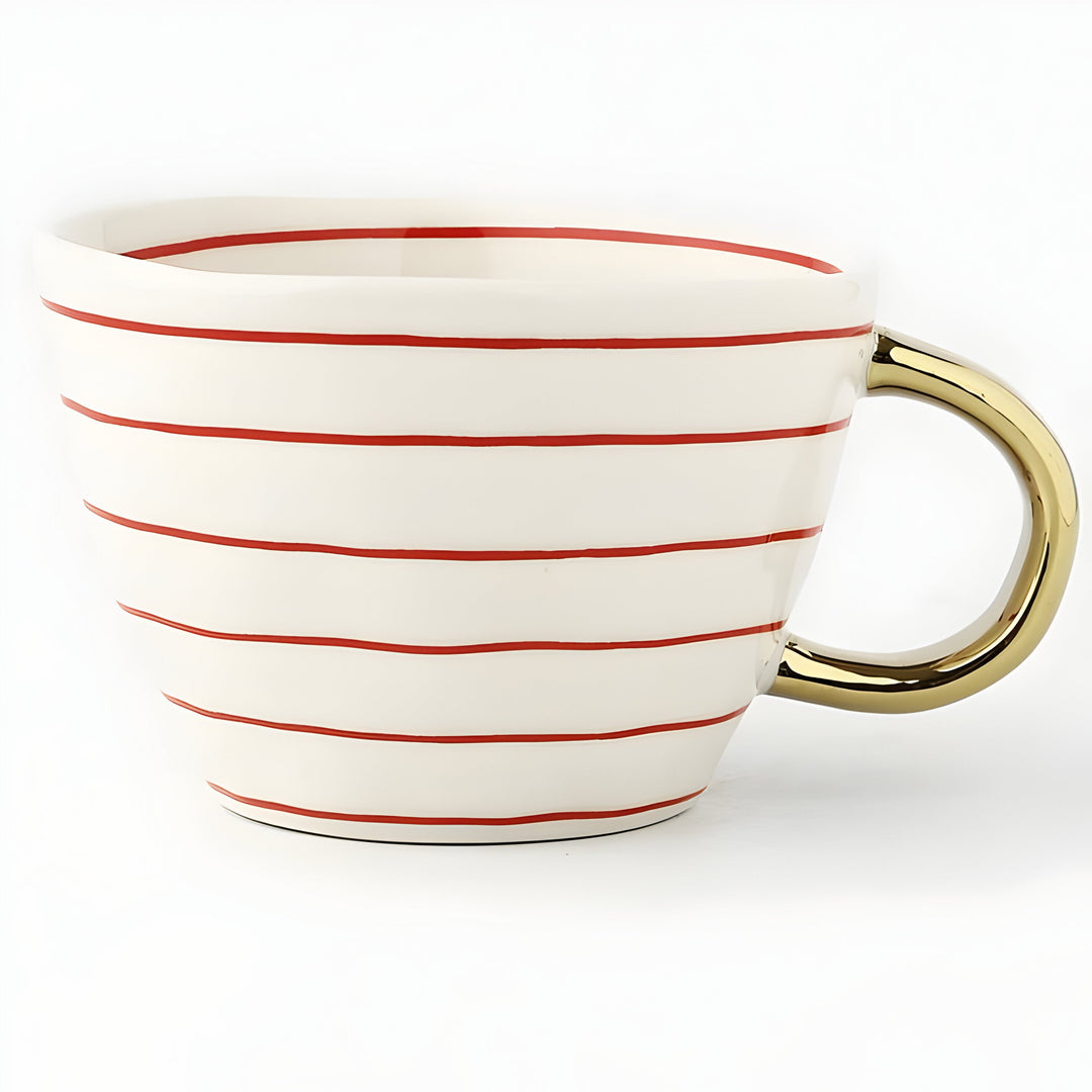 Keramikkopp med geometrisk design – Stilig og moderne | Ideell for kaffe eller te | Luvikno