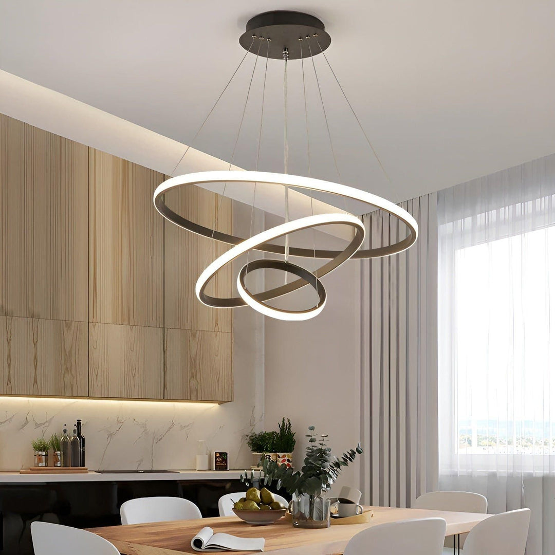 LED pendellampe med kuledesign – Moderne og Elegant | Ideell for stue eller spisestue | Luvikno