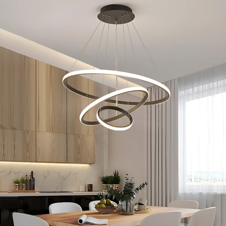LED pendellampe med kuledesign – Moderne og Elegant | Ideell for stue eller spisestue | Luvikno