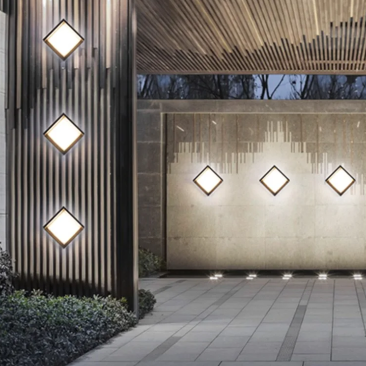 Bevegelsessensor utendørs vegglampe – Moderne aluminiumdesign | Luvikno
