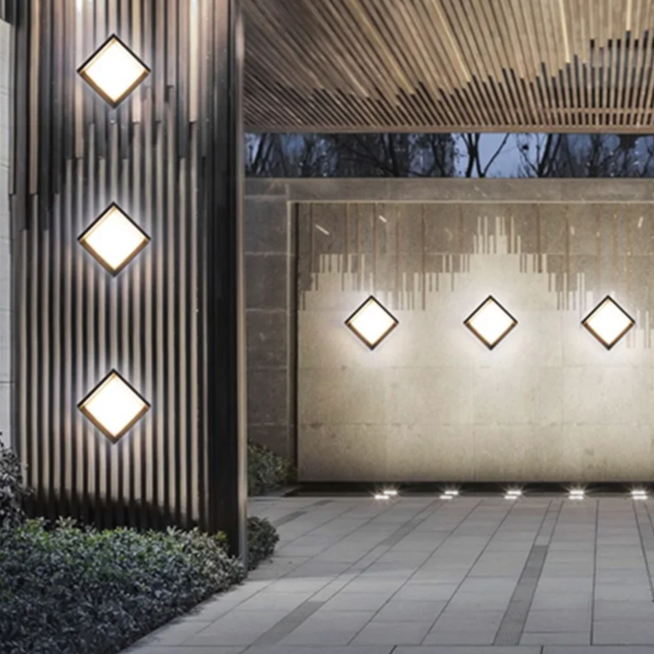 Bevegelsessensor utendørs vegglampe – Moderne aluminiumdesign | Luvikno