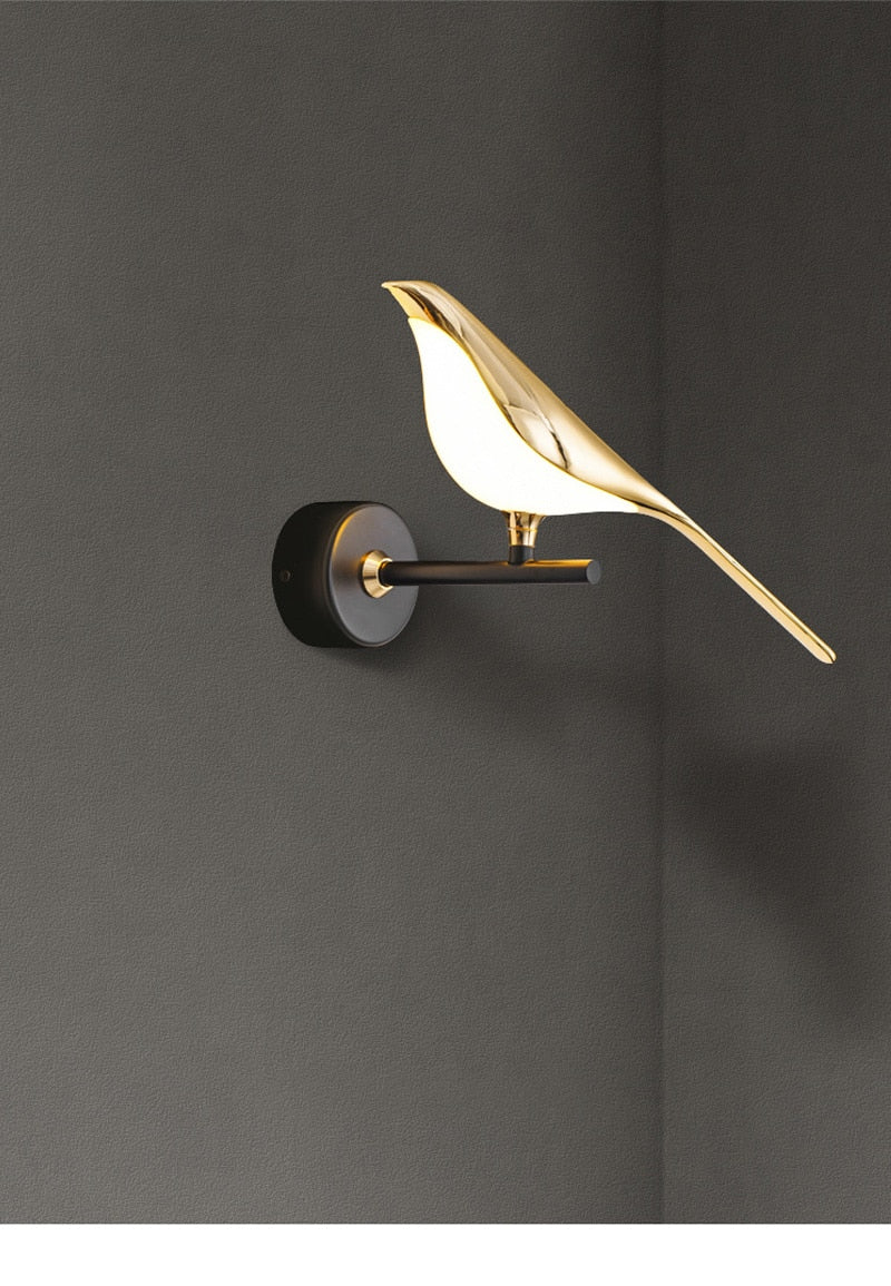 Gullfugl Vegglampe