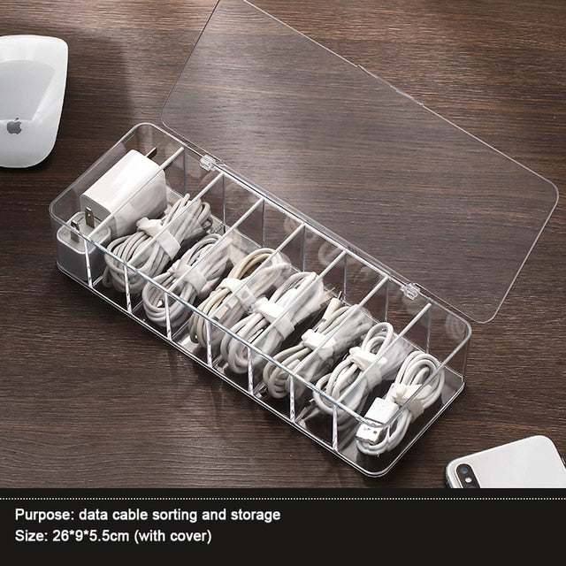 Transparent Kabel Organizer Boks | Luvikno