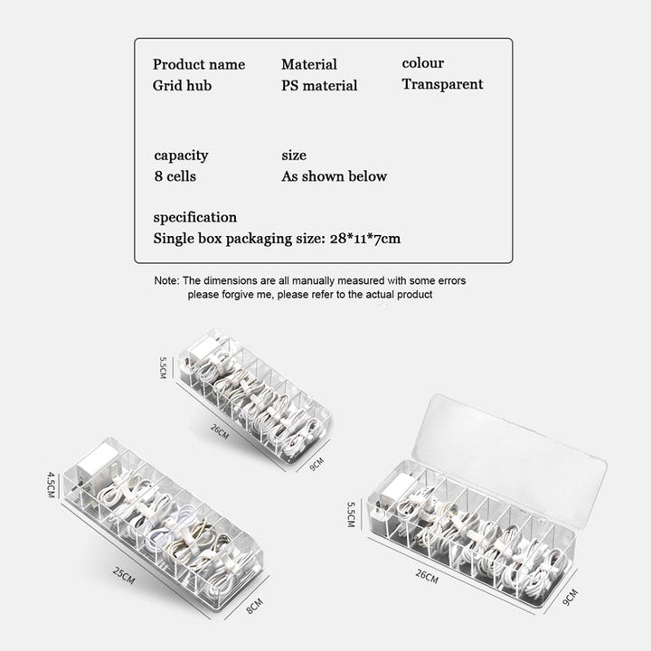 Transparent Kabel Organizer Boks | Luvikno