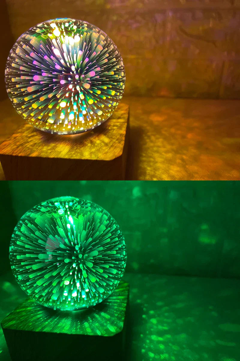LumiNova 3D Nattlys | Fargeforandrende Stjernehimmel Lampe | USB LED Dekorativ Lys | For Soverom & Gaveideer Luvikno