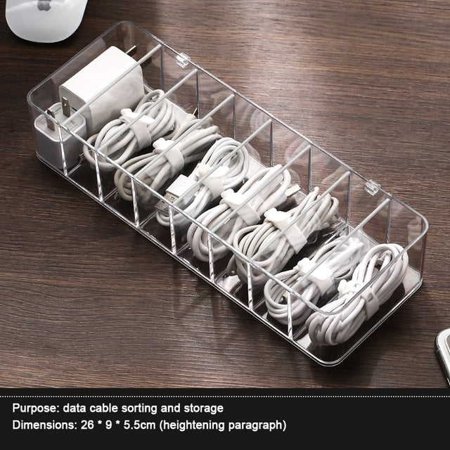 Transparent Kabel Organizer Boks | Luvikno
