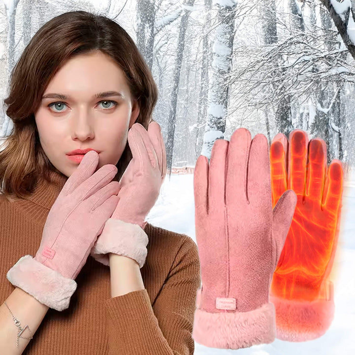 Luvikno | Oppvarmede Hansker for Kvinner UK – Dame Termiske Vanntette Vinterhansker med Berøringsskjerm & USB Oppladbar Varm Design