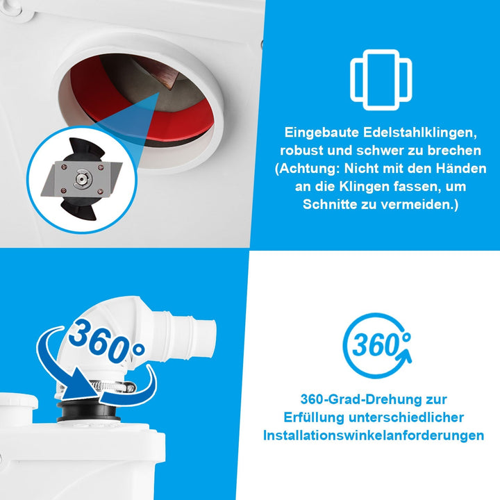 Hebeanlage avløpspumpe 700W 190 L/min | Luvikno