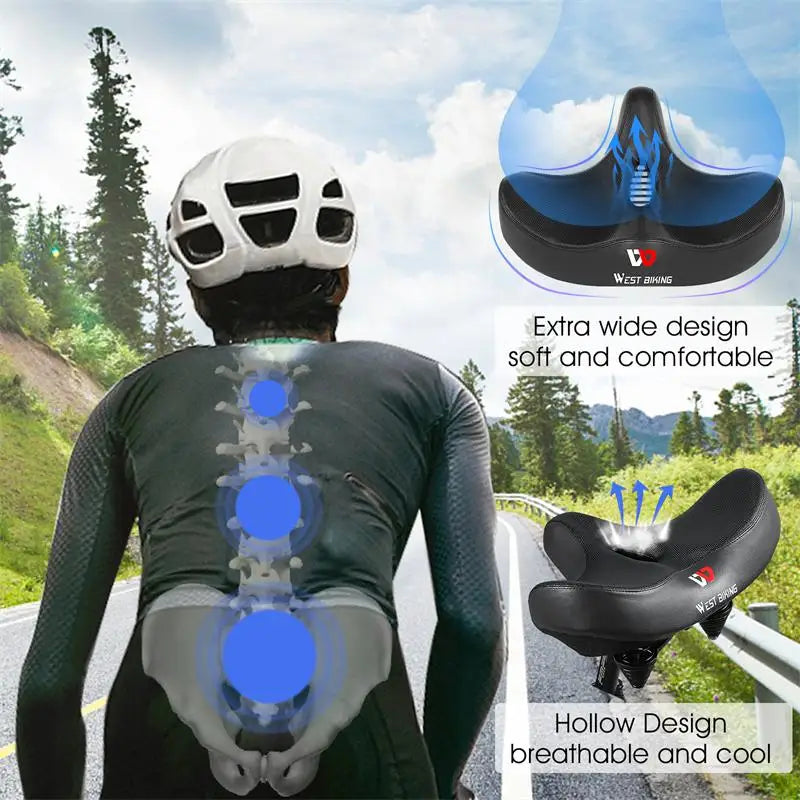 Luvikno | Ergonomisk Sykling sete med Tykk Polstring - Det Mest Komfortable Sykkelsetet for MTB og Landeveissykler, Pustende Design