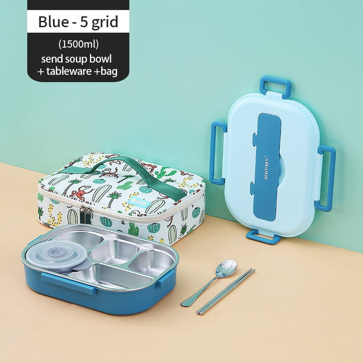Rustfritt Stål Multi Rom Kids Matboks | Luvikno