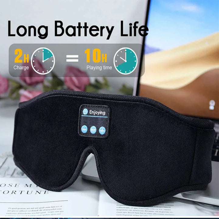 Luvikno | LuxeSlumber Bluetooth Søvnmaske | Nyt HD Lyd for Uavbrutt Hvile