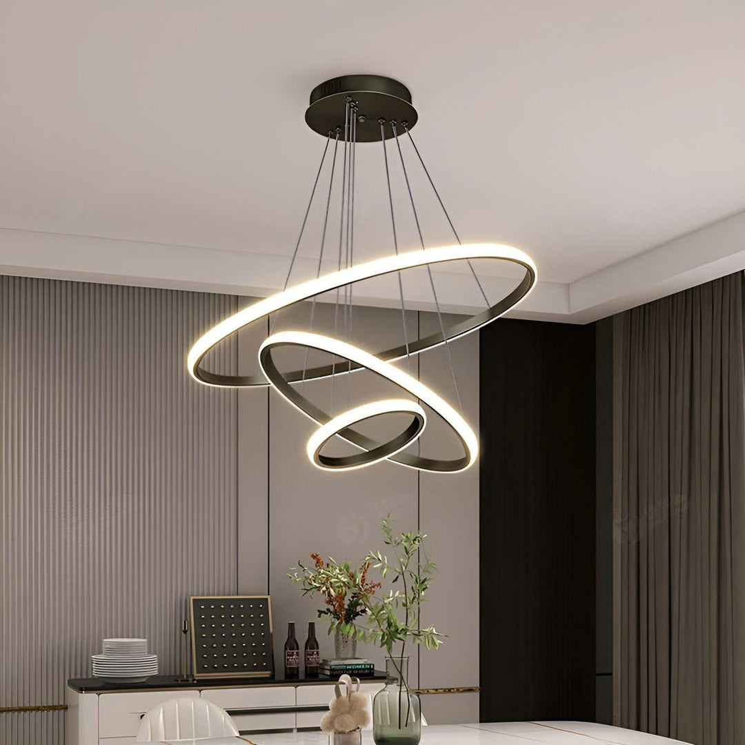 LED pendellampe med kuledesign – Moderne og Elegant | Ideell for stue eller spisestue | Luvikno