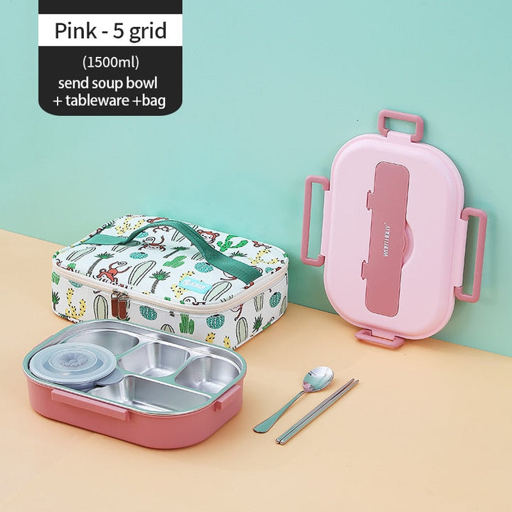 Rustfritt Stål Multi Rom Kids Matboks | Luvikno