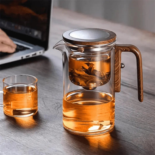 ClearBrew – Elegant Gjennomsiktig Tekanne for Kaffe & Te Luvikno