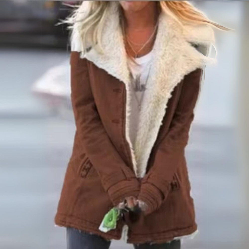 Luvik | Pitkä, lämmin farkkutakki