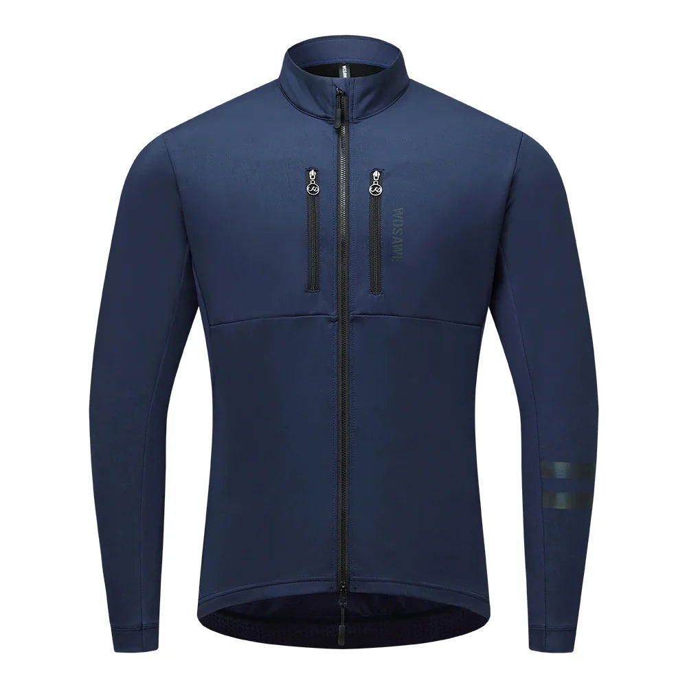 Luvik | Miesten pyöräilytakki - Tuulenpitävä thermokangastakki heijastavilla yksityiskohdilla ja useilla taskuilla