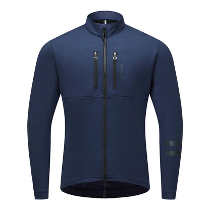 Luvik | Miesten pyöräilytakki - Tuulenpitävä thermokangastakki heijastavilla yksityiskohdilla ja useilla taskuilla